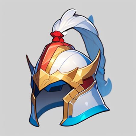 03864-3972681842-game icon institute, game icon, touikui, helmet, no humans, white background, shiny, simple background, plume,.png